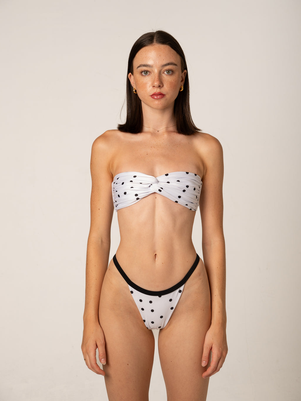 Cora Bikini Top - Contrast Polka
